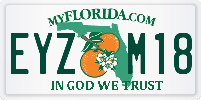 FL license plate EYZM18