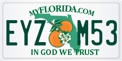 FL license plate EYZM53