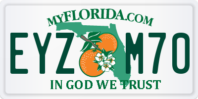 FL license plate EYZM70