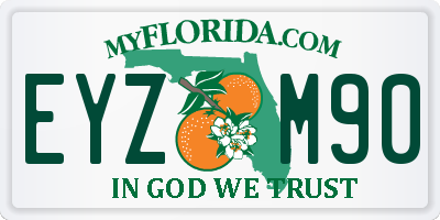 FL license plate EYZM90