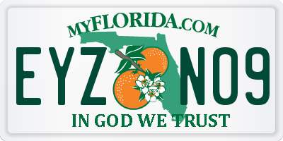 FL license plate EYZN09