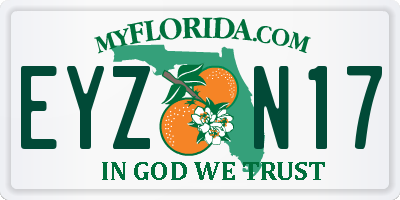 FL license plate EYZN17