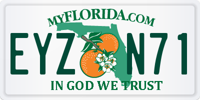 FL license plate EYZN71