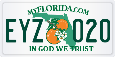 FL license plate EYZO20