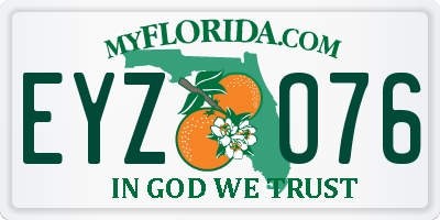FL license plate EYZO76