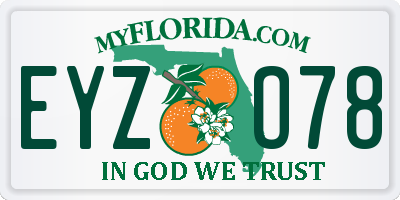 FL license plate EYZO78