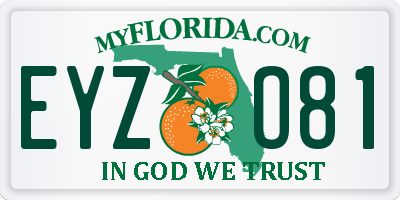 FL license plate EYZO81