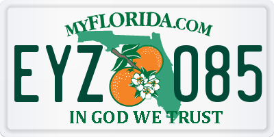 FL license plate EYZO85