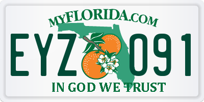 FL license plate EYZO91