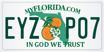 FL license plate EYZP07