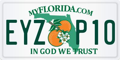 FL license plate EYZP10
