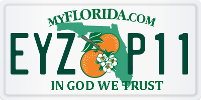 FL license plate EYZP11