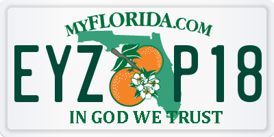 FL license plate EYZP18