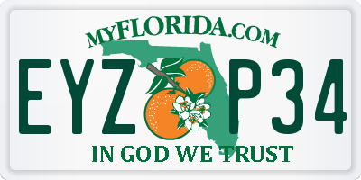 FL license plate EYZP34