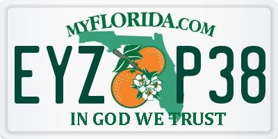 FL license plate EYZP38