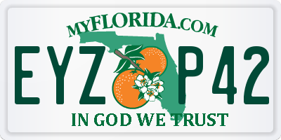 FL license plate EYZP42