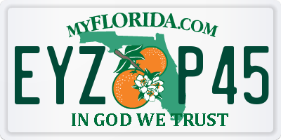 FL license plate EYZP45