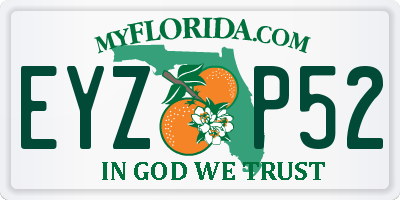 FL license plate EYZP52