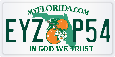 FL license plate EYZP54