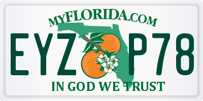 FL license plate EYZP78
