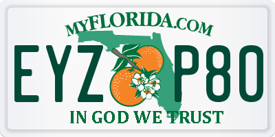 FL license plate EYZP80