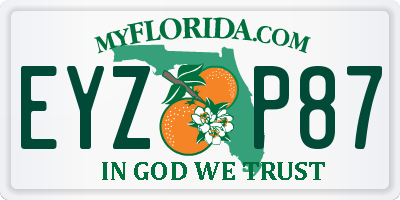 FL license plate EYZP87