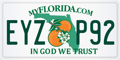 FL license plate EYZP92