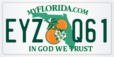 FL license plate EYZQ61
