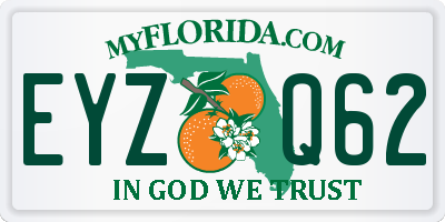 FL license plate EYZQ62