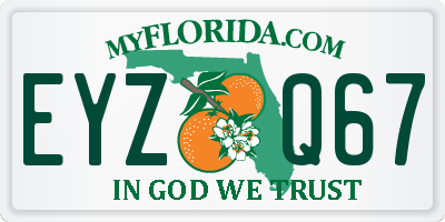 FL license plate EYZQ67