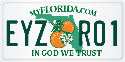 FL license plate EYZR01