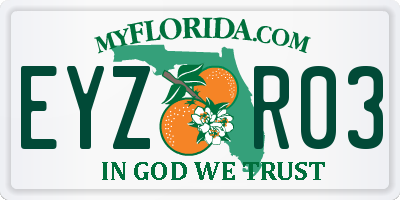 FL license plate EYZR03