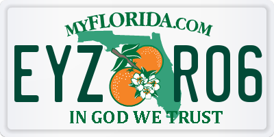 FL license plate EYZR06