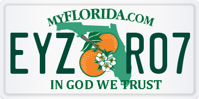 FL license plate EYZR07