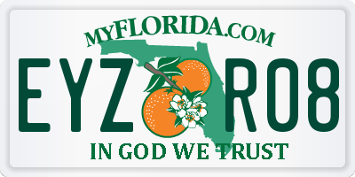 FL license plate EYZR08