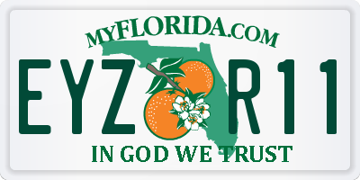 FL license plate EYZR11