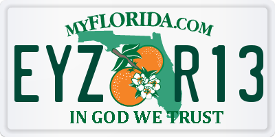 FL license plate EYZR13
