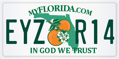 FL license plate EYZR14