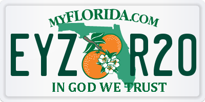 FL license plate EYZR20
