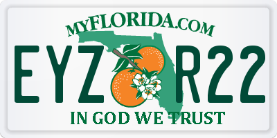 FL license plate EYZR22