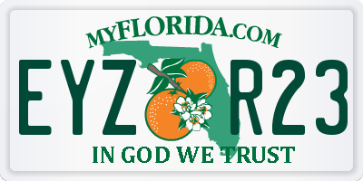 FL license plate EYZR23