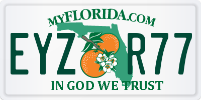 FL license plate EYZR77