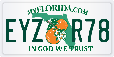 FL license plate EYZR78