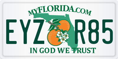 FL license plate EYZR85