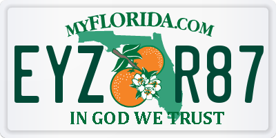 FL license plate EYZR87