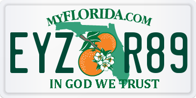 FL license plate EYZR89