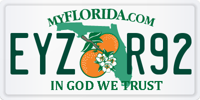 FL license plate EYZR92