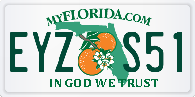 FL license plate EYZS51