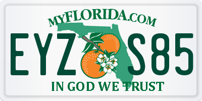 FL license plate EYZS85