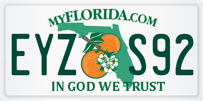 FL license plate EYZS92